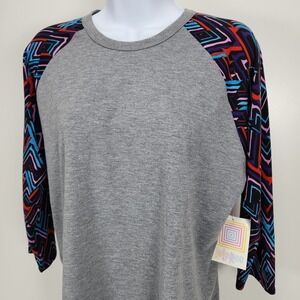 LulaRoe Randy 3/4 Raglan Sleeves T-Shirt Shirt‎ Size Large NWT